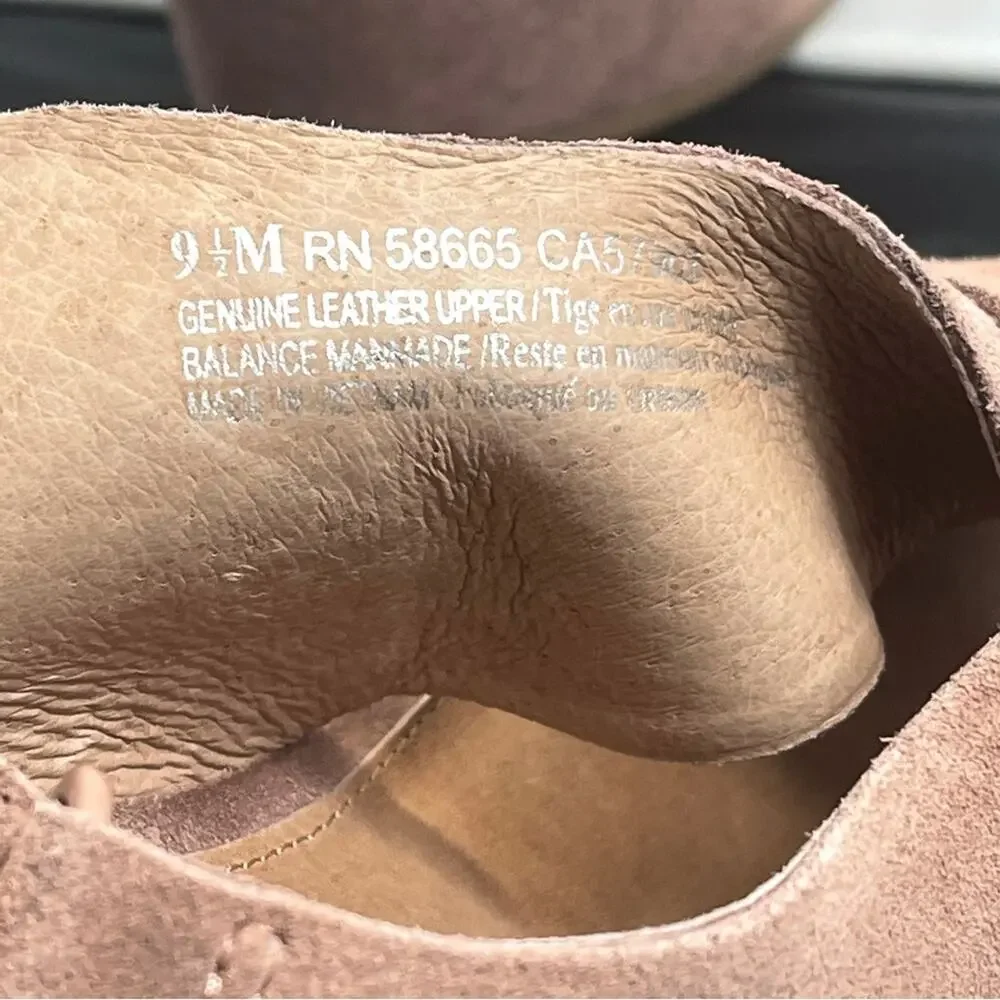 Caslon Kenley Wedge Sandal Open Toe Cross Strap Platform Dusty Pink Suede
